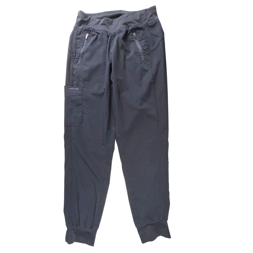 Healing Hands Purple Label Tara Black Scrub Joggers Mens Style 9233 Pockets Yoga